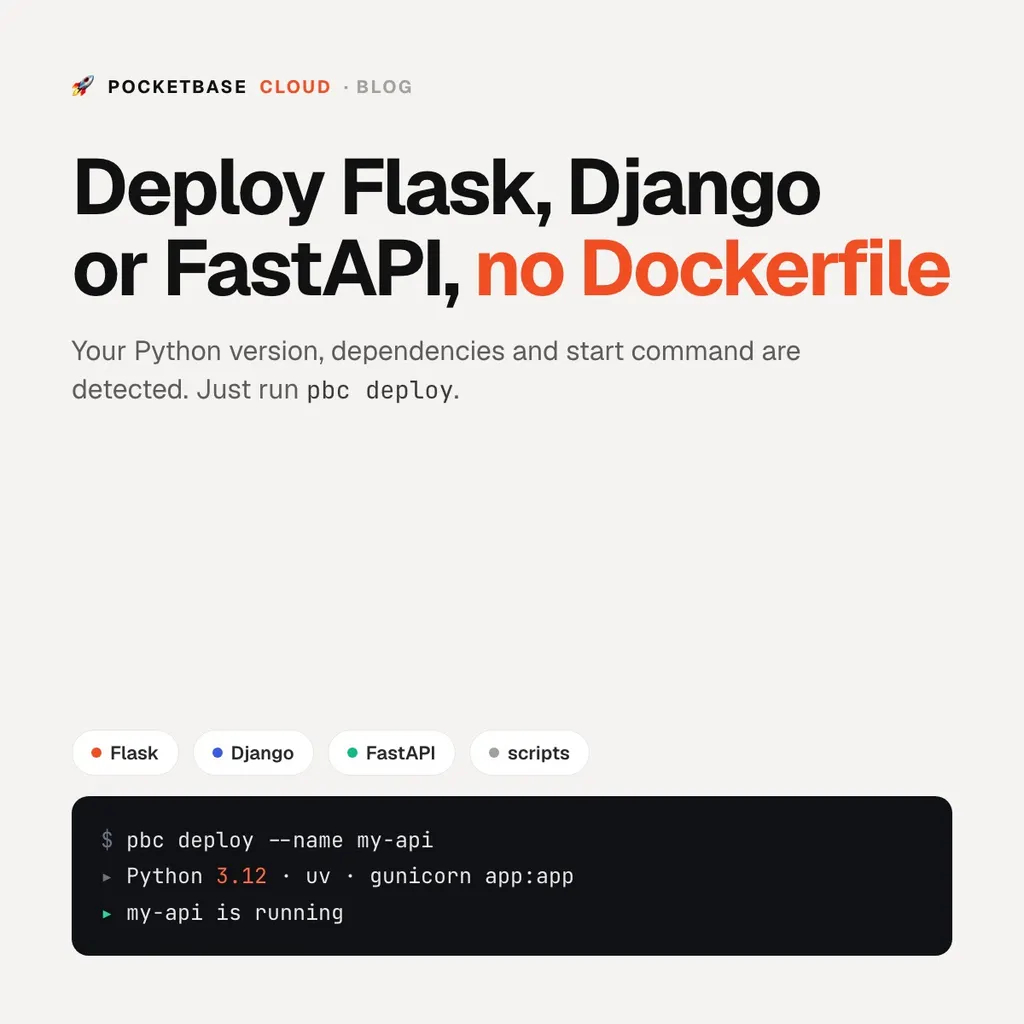 How to Deploy a Flask, Django, or FastAPI App