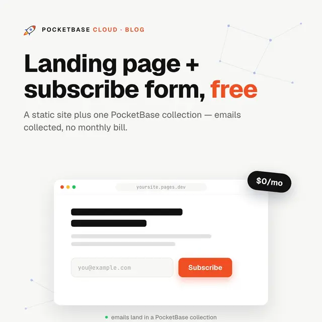 Build a Free Landing Page with a Subscribe Form