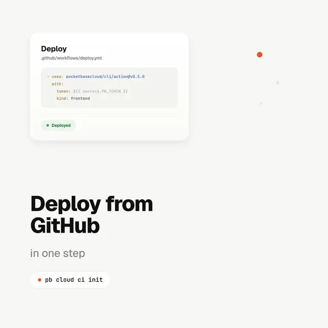 One Step to Deploy from GitHub Actions
