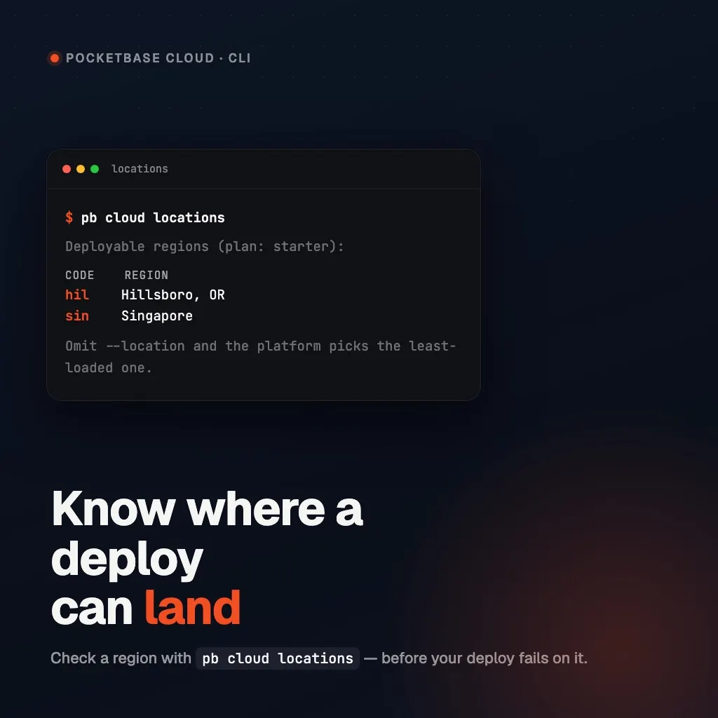 pbc cloud locations: Know Where a Deploy Can Land