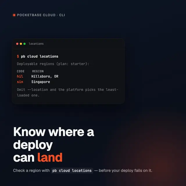 pbc cloud locations: Know Where a Deploy Can Land